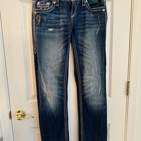 Rock Revival Dark Blue Easy Boot Kai jeans. Size 27 Rise 9” Inseam 32.5” - Picture 5 of 6